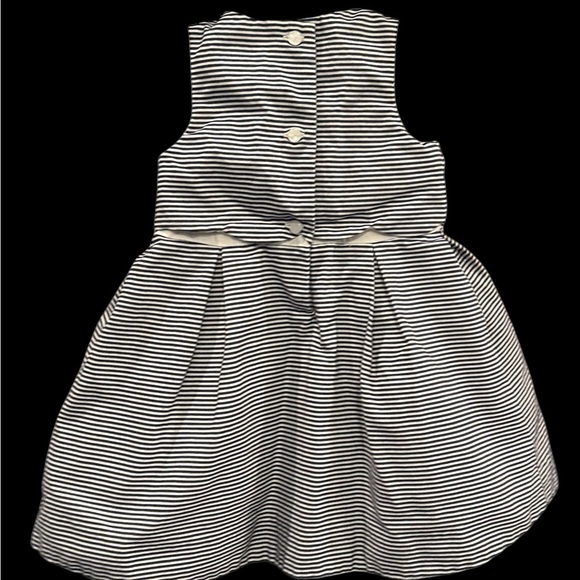 Janie and Jack Santorini Sunset 6-12 Months Navy/White Nautical Stripe Dress - Picture 3 of 8